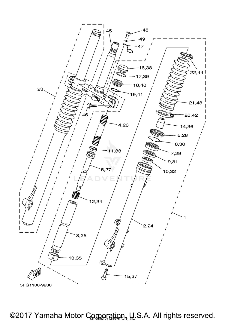 Front Fork Schematic