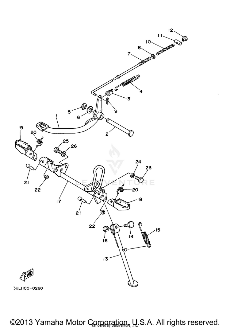 Stand - Footrest Schematic