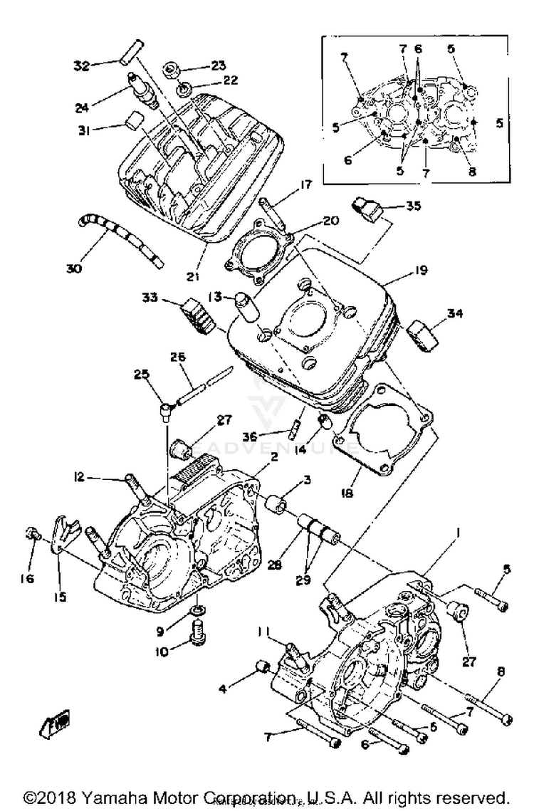 Crankcase Cylinder Schematic