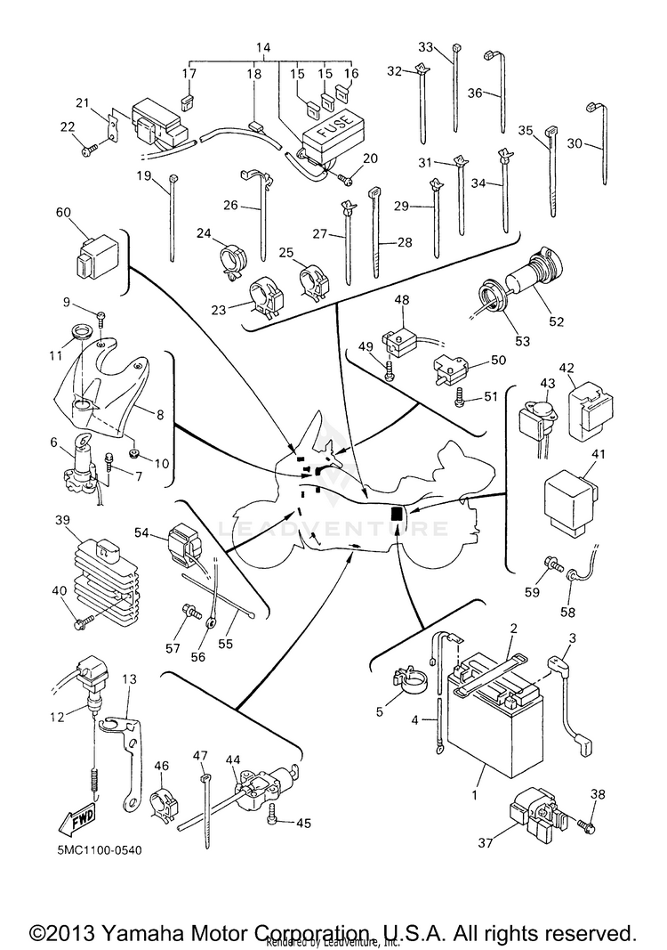 Electrical 1 VENTURE MM LIMITED EDITION (CA Ed.) - XVZ13TFSMC - 2000 Schematic
