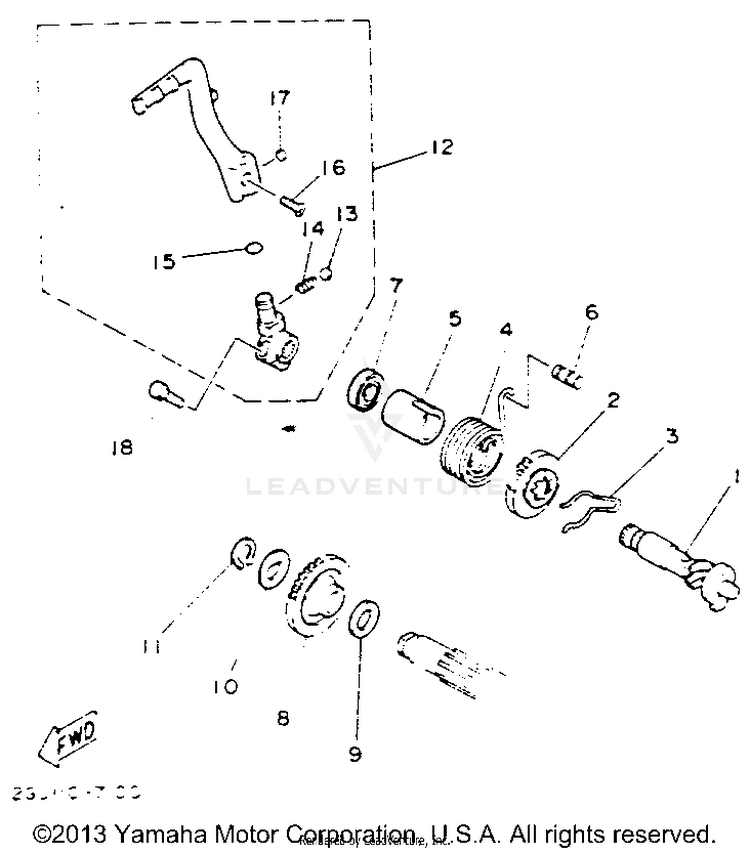 Starter BANSHEE - YFZ350E - 1993 Schematic