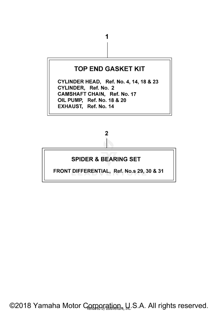 Alternate Parts 2 VIKING EPS - YXM700PFG - 2015 Schematic