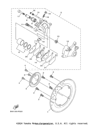 Rear Brake Caliper Schematic