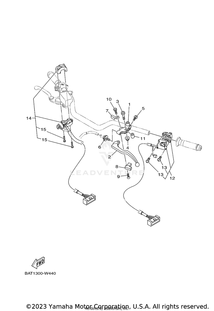 Handle Switch & Lever MT07 - MT07MCB - 2021 Schematic