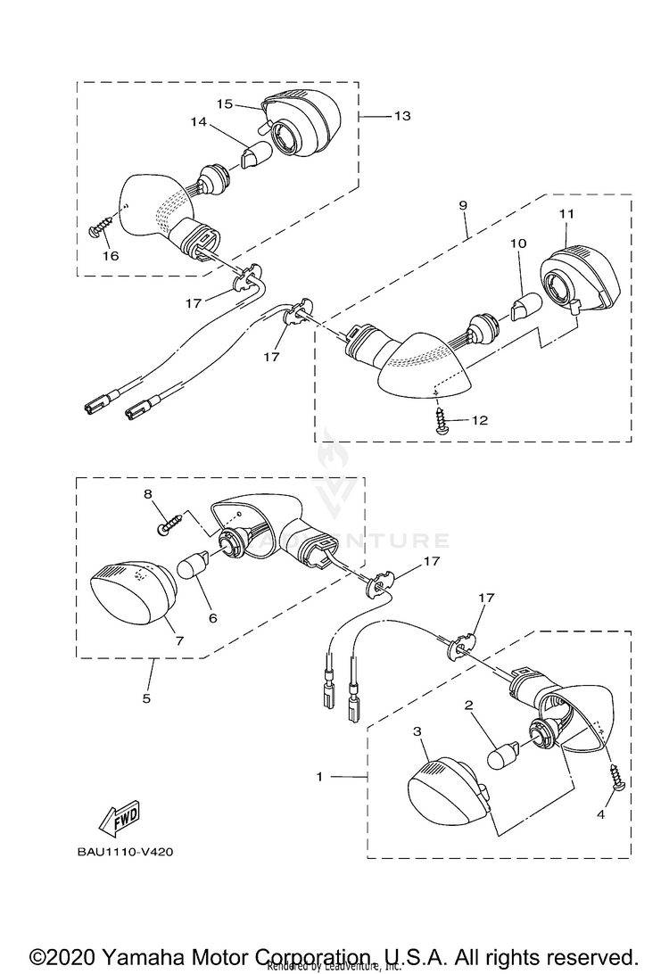 Flasher Light ROAD STAR - XV1600ALMC - 2000 Schematic