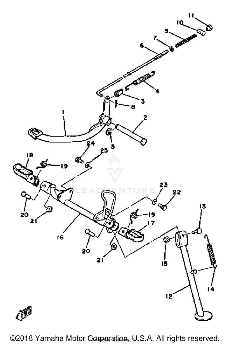 Stand - Footrest Schematic