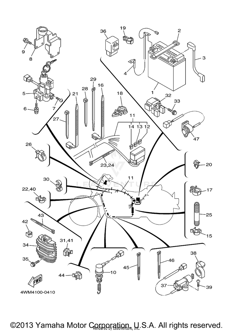 Electrical 2 ROAD STAR - XV1600ALMC - 2000 Schematic