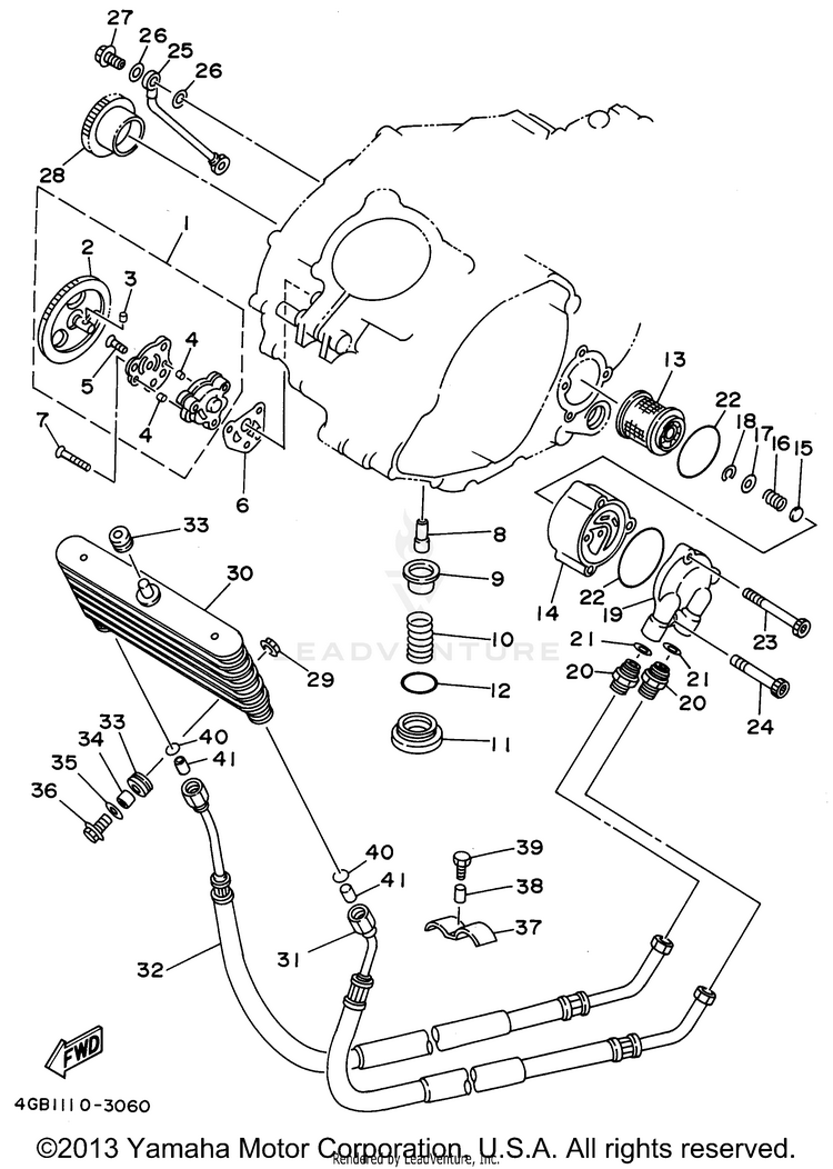Oil Pump KODIAK 4WD - YFM400FWG - 1995 Schematic
