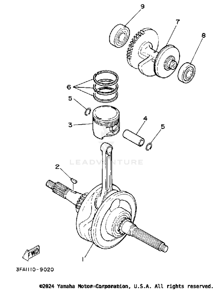 Crankshaft - Piston Schematic