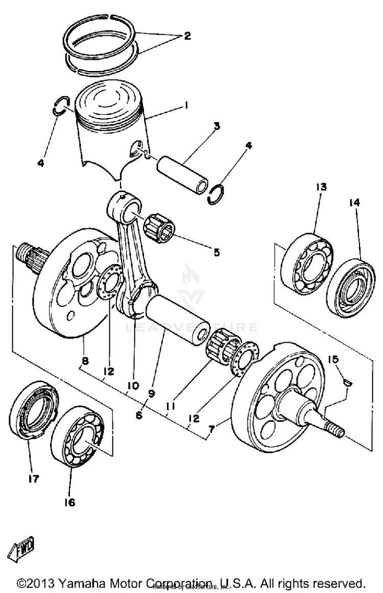 Crankshaft-Pistion Schematic