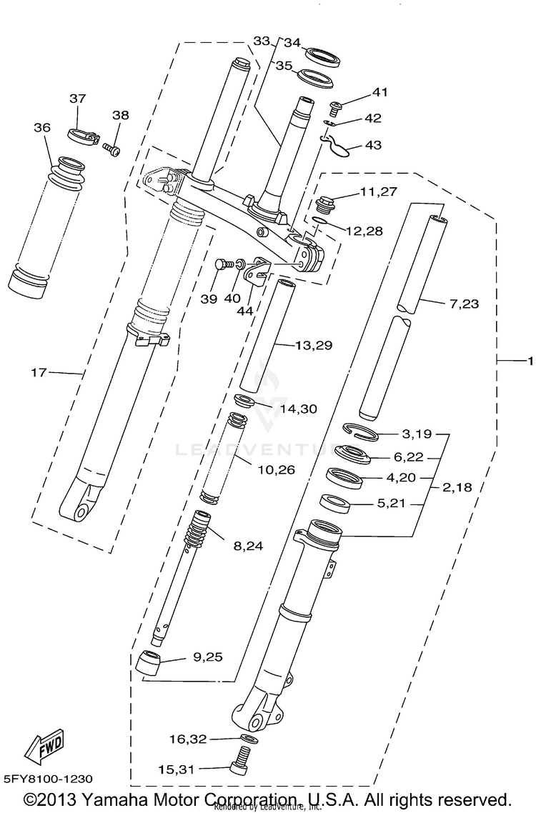 Front Fork Schematic