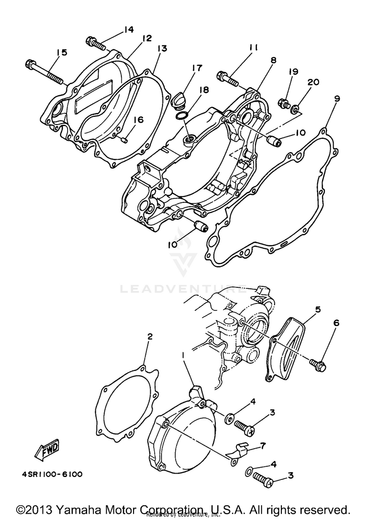 Crankcase Cover 1 Schematic
