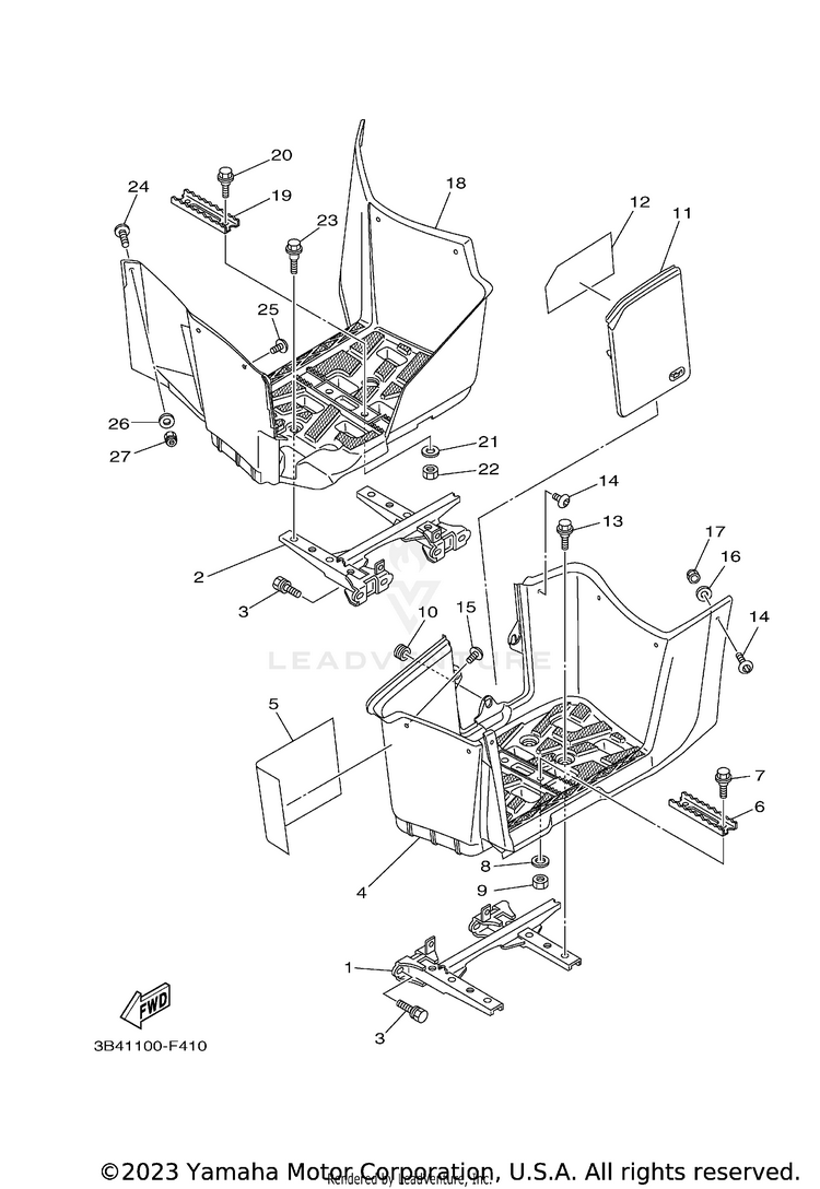Stand Footrest 700 FI  EPS 4WD SPECIAL EDITION - YFM7FGPSEZ - 2010 Schematic