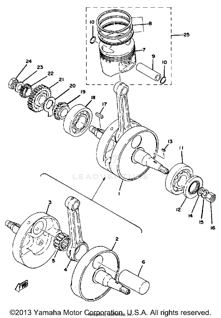 Crankshaft-Piston Schematic