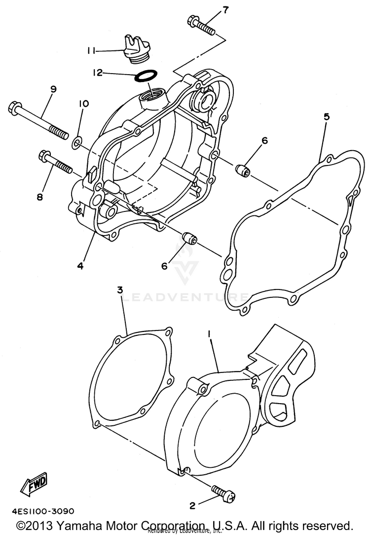 Crankcase Cover 1 Schematic