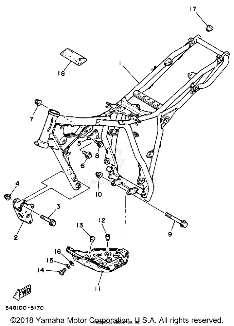 Frame BIG WHEEL - BW200S - 1986 Schematic