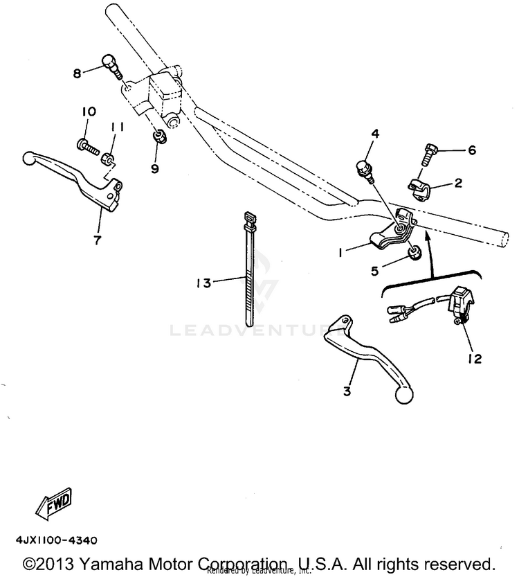 Handle Switch - Lever Schematic