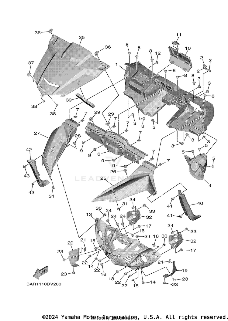 Front Fender Schematic