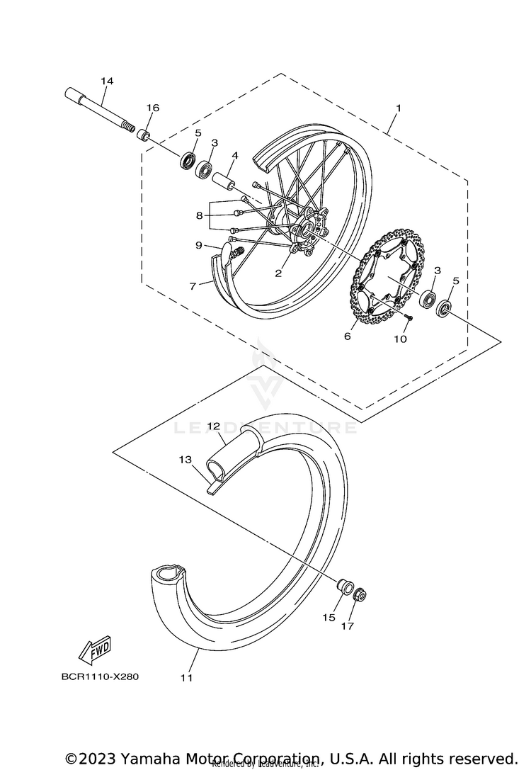 Front Wheel Schematic