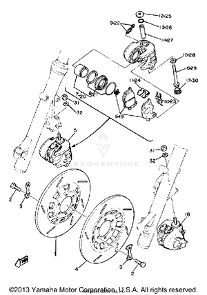Front Brake Caliper Schematic