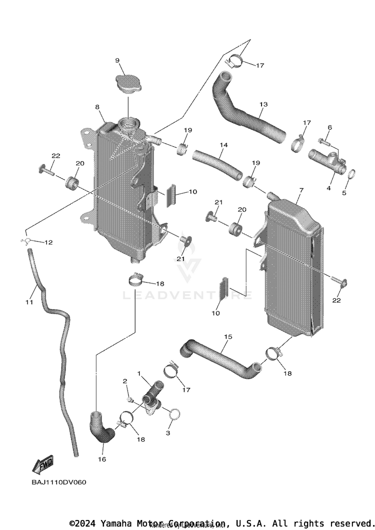 Radiator & Hose Schematic