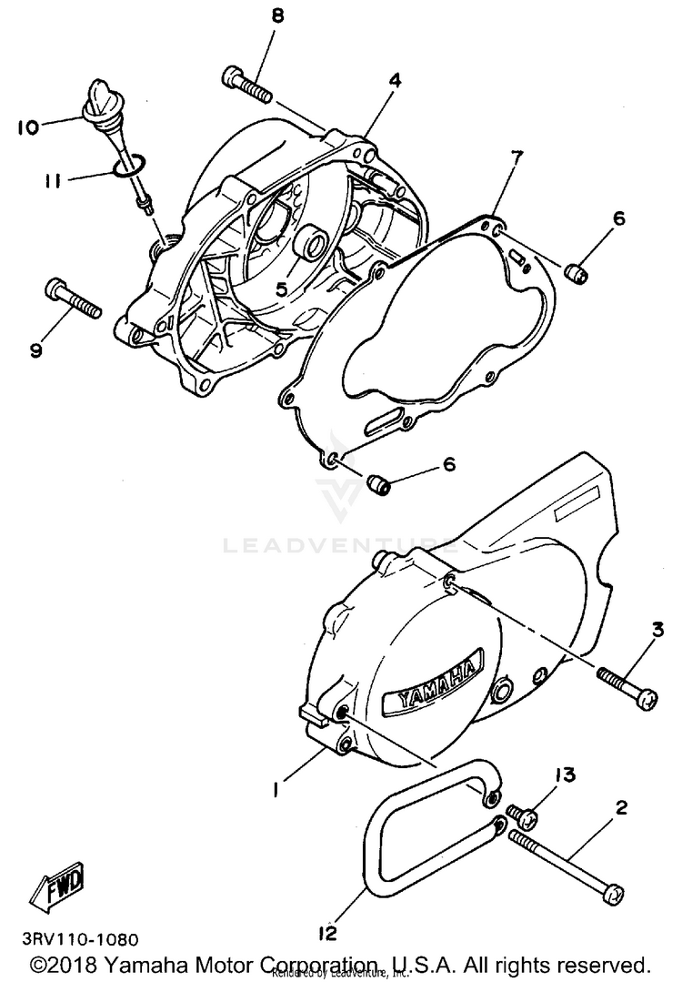 Crankcase Cover 1 Schematic