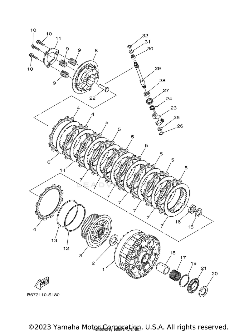 Clutch FZ10 - FZ10HCB - 2017 Schematic