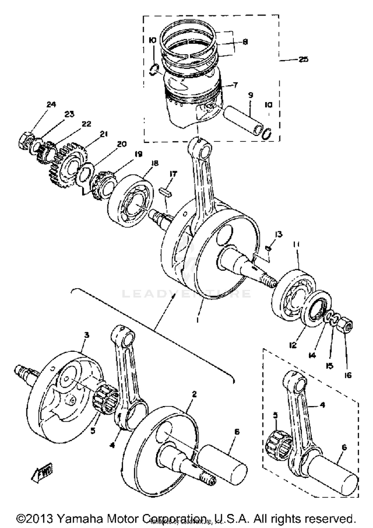 Crank - Piston Schematic