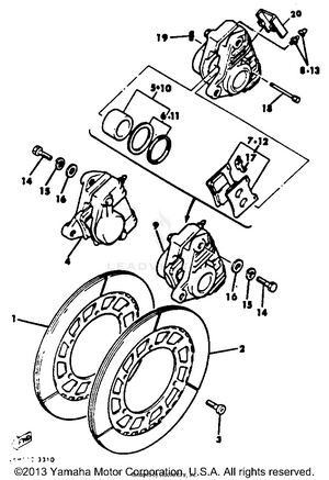 Front Brake Caliper Schematic