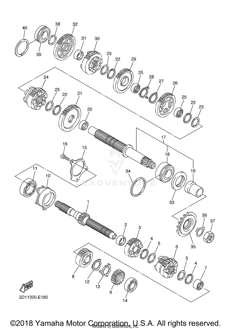 Transmission FZ1 - FZS10XCGY - 2008 Schematic