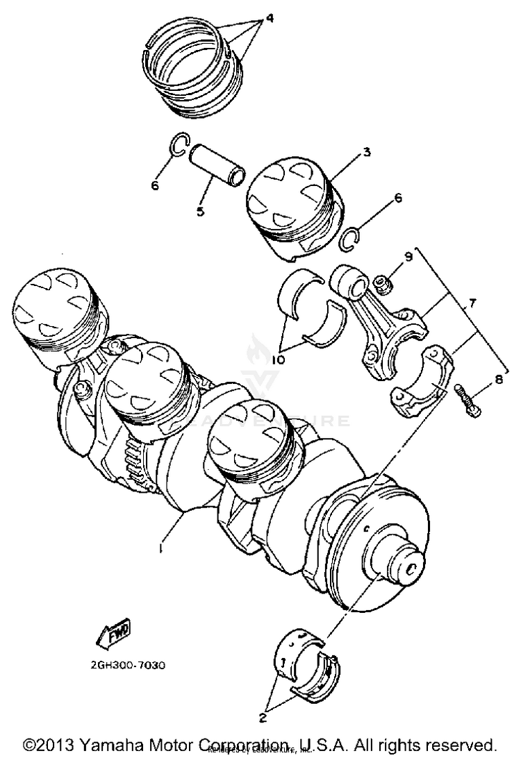 Crankshaft Piston Schematic
