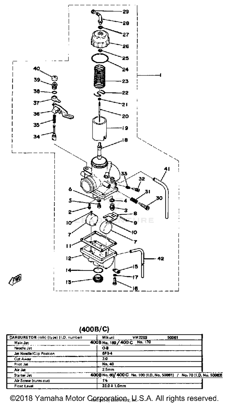 Carburetor 400b - C Schematic