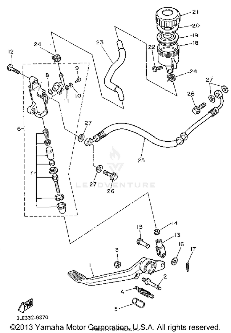 Rear Master Cylinder Schematic