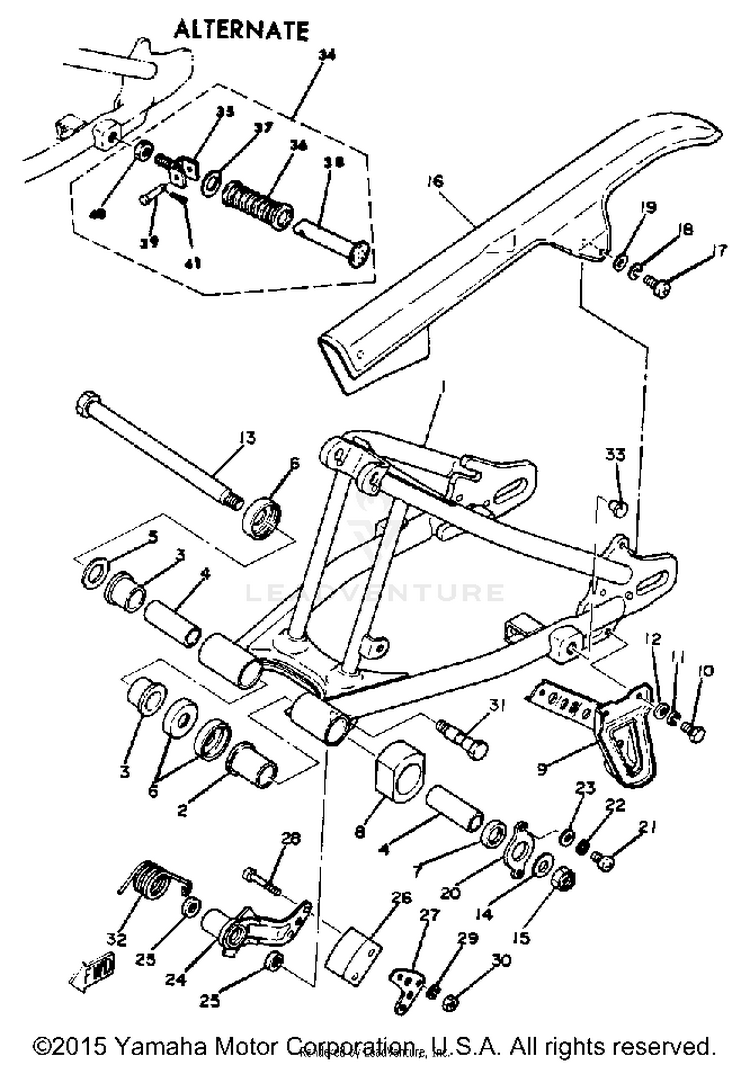 Rear Arm XT250H - 1981 Schematic