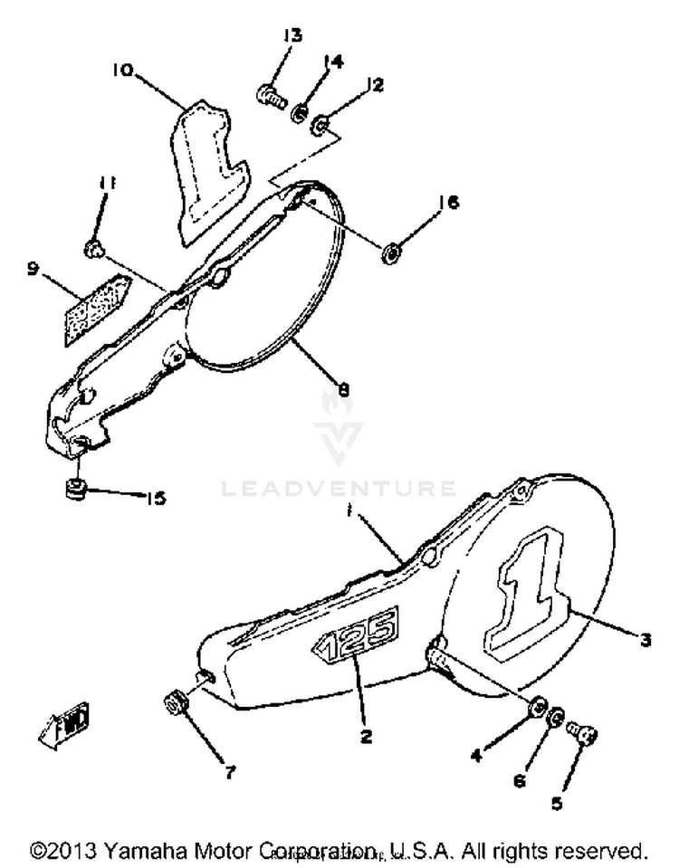 Side Cover Yz125g Schematic