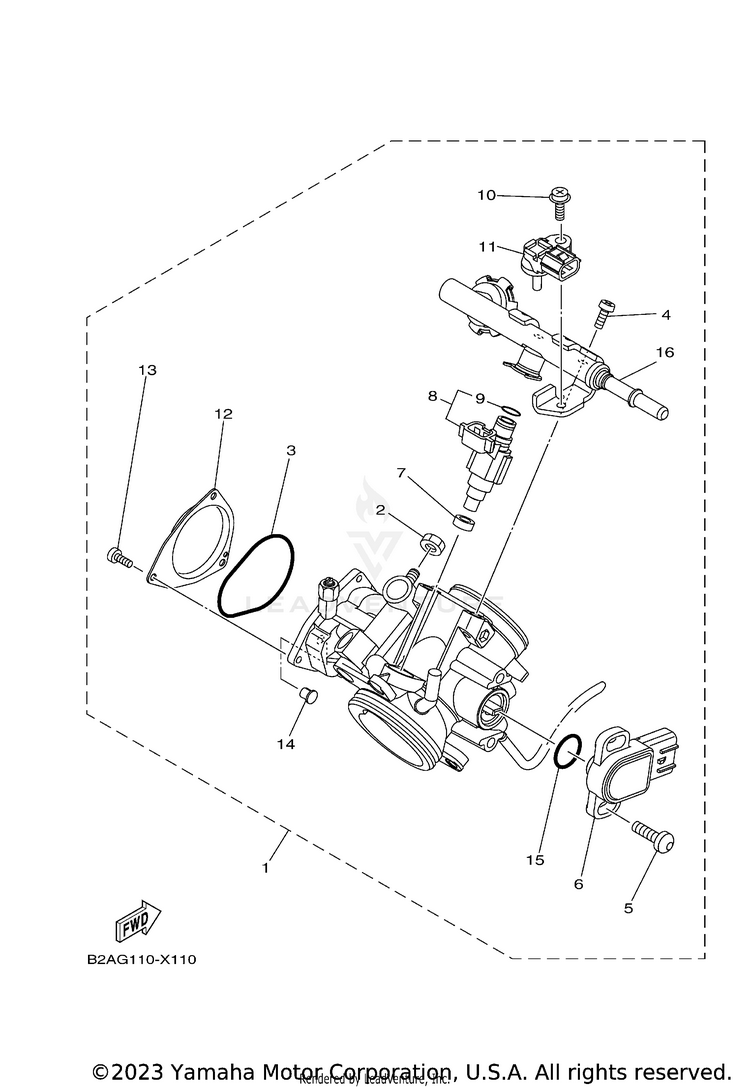 Throttle Body Assy 1 Schematic