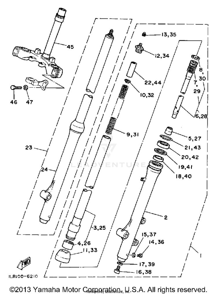 Front Fork Schematic