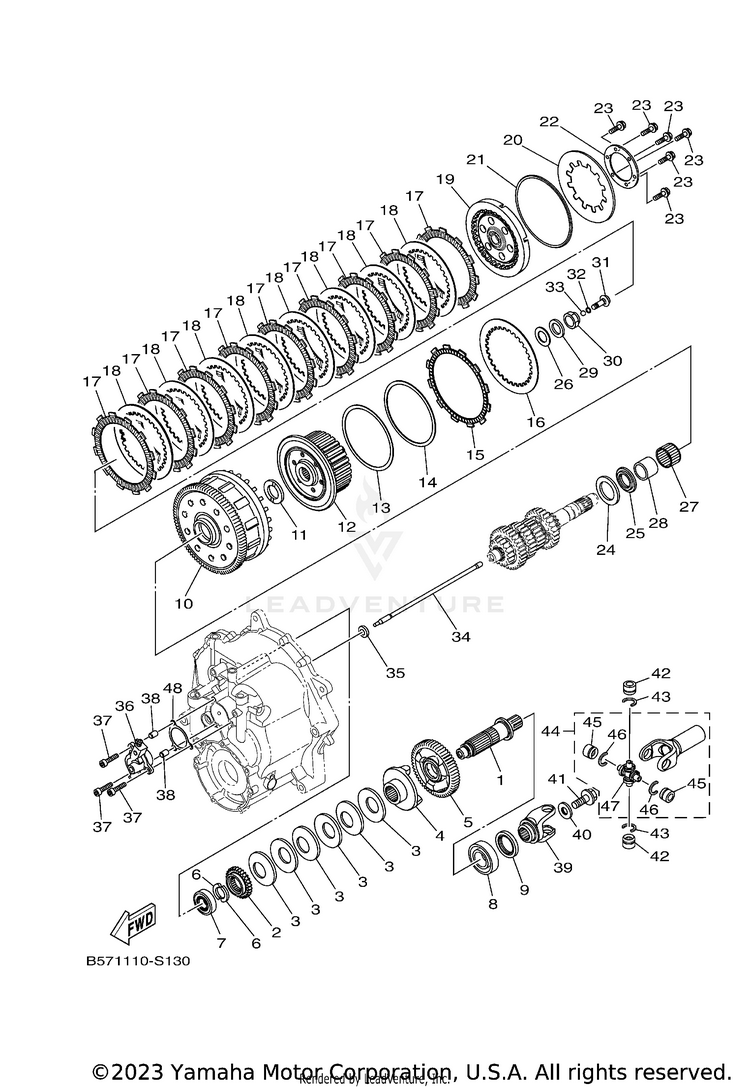 Clutch YXZ1000R EPS SS SE - YXZ10YESJL - 2018 Schematic