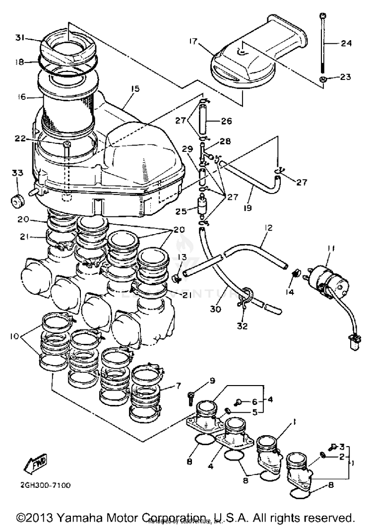 Air Filter Noncalifornia Model Schematic