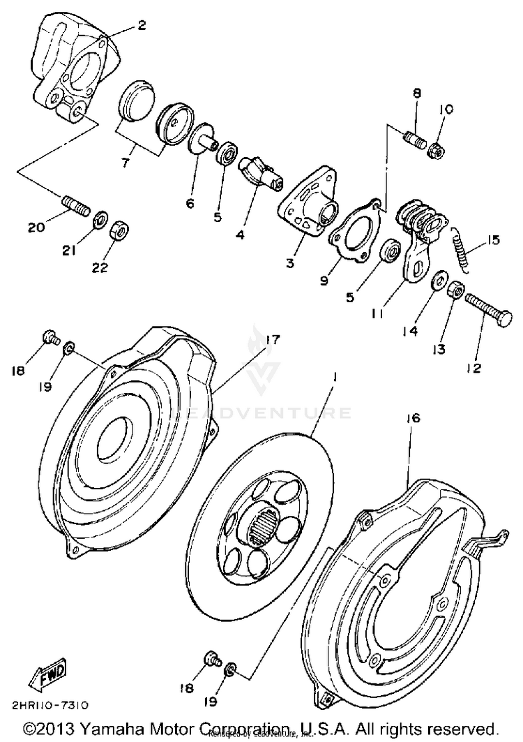 Rear Brake Caliper Schematic