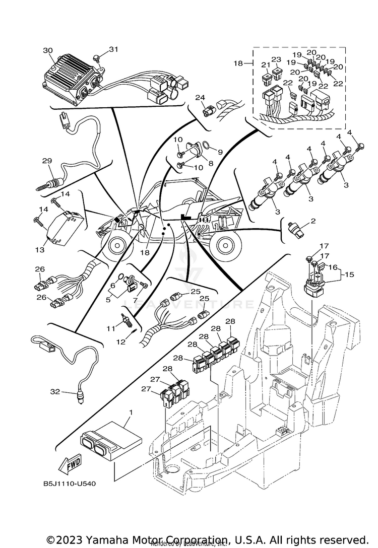 Electrical 1 YXZ1000R EPS - YXZ10YMXLR - 2020 Schematic