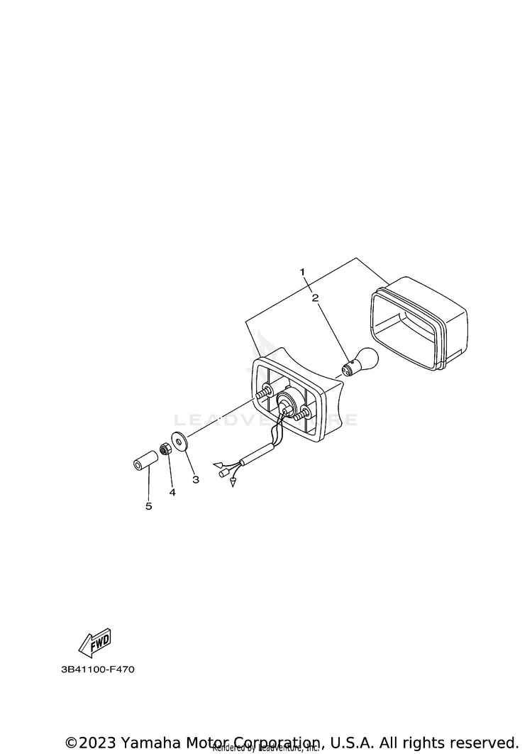 Taillight 700 FI  EPS 4WD SPECIAL EDITION - YFM7FGPSEZ - 2010 Schematic