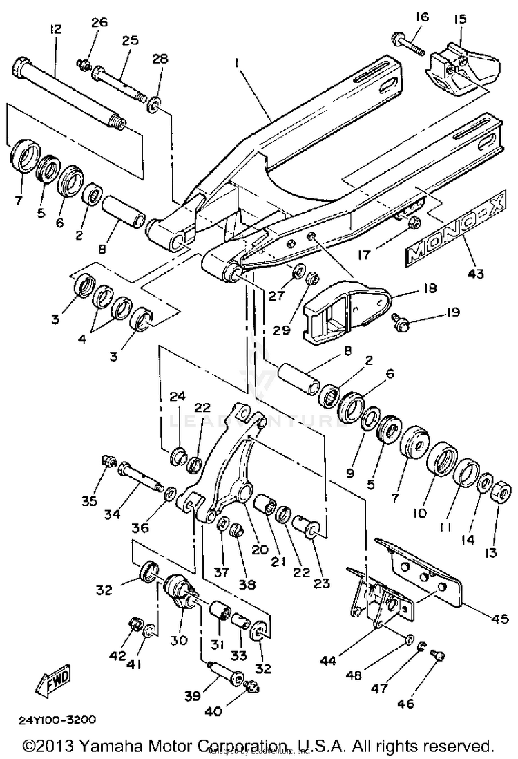 Swing Arm Yz250k Schematic