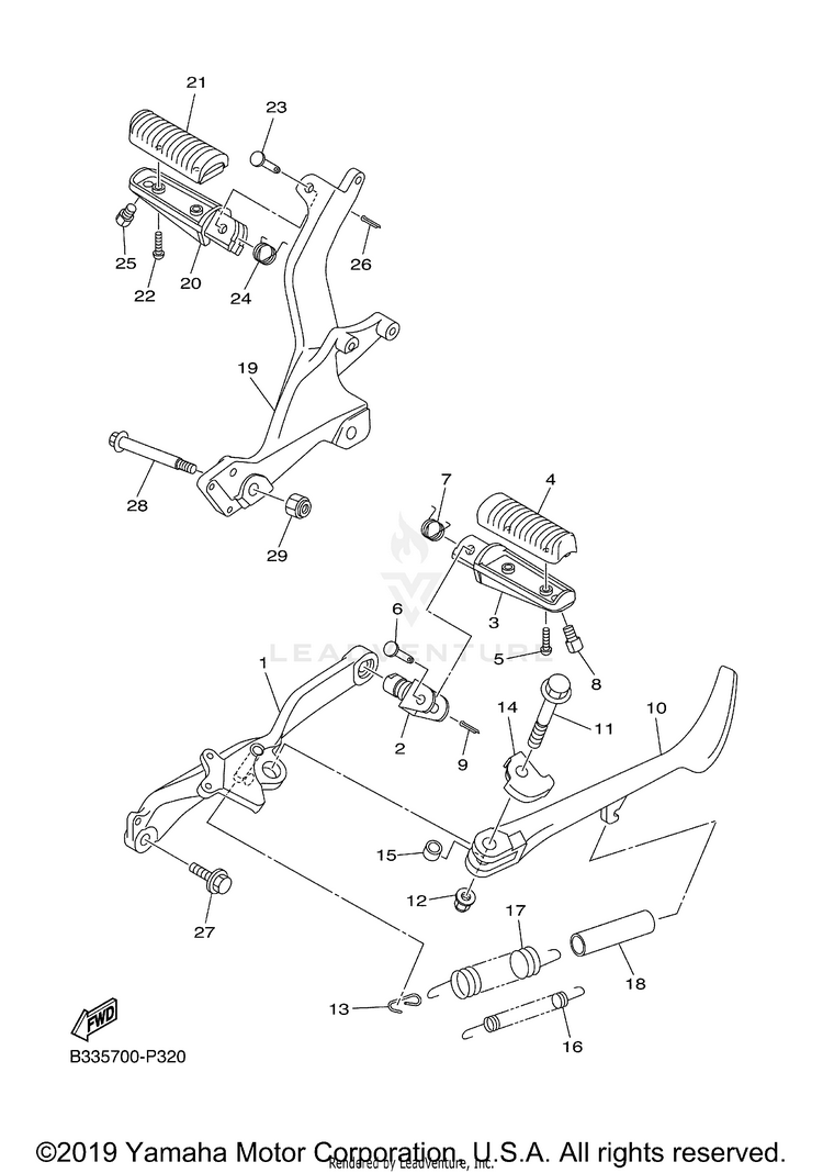 Stand Footrest Schematic