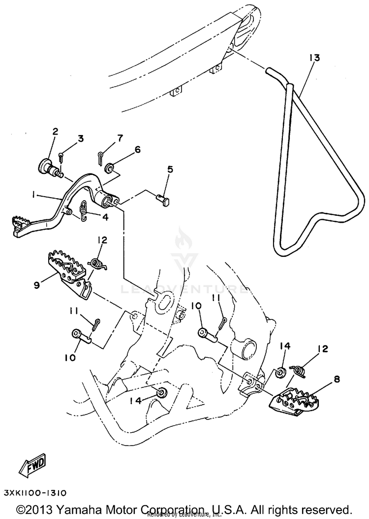 Stand - Footrest Schematic