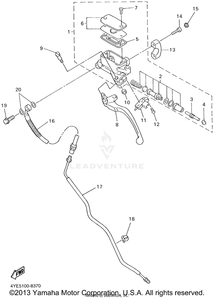 Front Master Cylinder 2 Schematic