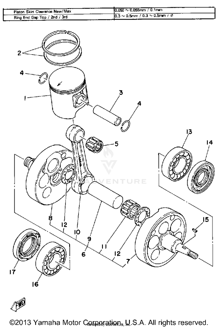 Crankshaft - Piston Schematic
