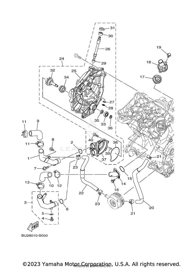 Water Pump MT07 - MT07MCB - 2021 Schematic