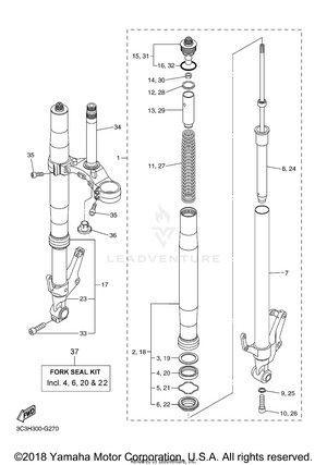 Front Fork Schematic