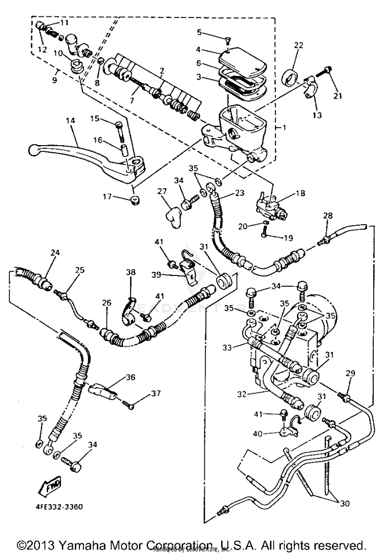 Front Master Cylinder Schematic
